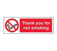 VSafety 57009AX-S Cartello con scritta "Thank You For Not Smoking", orizzontale, 300 mm x 100 mm (confezione da 3)