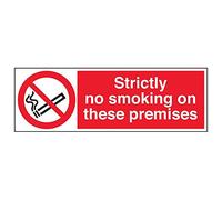 VSafety 57011BP-S'Strictly No Smoking On These Premises', cartello 600 mm x 200 mm (confezione da 3)