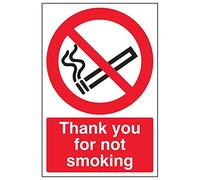 Vsafety 57028 au-s "Thank you for not smoking Sign, ritratto, 200 mm x 300 mm (confezione da 3)