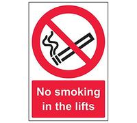 Vsafety 57033 au-s Sign "No smoking in the ascensori, ritratto, 200 mm x 300 mm (confezione da 3)