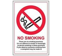 VSafety 57036AU-R'No Smoking/These Are No Smoking Premises, cartello 200 mm x 300 mm (confezione da 3)