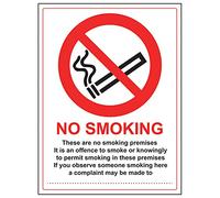 Vsafety 57036bc-s "No smoking/questi sono nessun locali fumatori" Sign, 300 mm x 400 mm (confezione da 3)