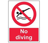 Vsafety 58002bc-s "No Diving Sign, ritratto, 300 mm x 400 mm (confezione da 3)