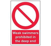 VSafety 58006AU-S'Weak Swimmers Prohibited In The Deep End' Segna, 200 mm x 300 mm (confezione da 3)