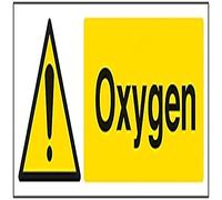 vsafety 6 a045ax-r "Oxygen Warning Sign sostanza e chimiche, in plastica rigida, paesaggio, 300 mm x 100 mm, colore: nero/giallo