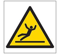 Vsafety 61005 at-s "attenzione scivolosa logo Sign, quadrato, 200 mm x 200 mm (confezione da 3)