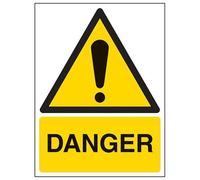 vsafety 62001 an-s temperatura di allarme "Danger Sign, Autoadesivo, verticale, 150 mm x 200 mm, colore: nero/giallo