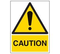vsafety 62002bc-s temperatura di allarme "Caution Sign, Autoadesivo, verticale, 300 mm x 400 mm, colore: nero/giallo