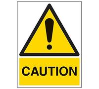 VSafety 62002BC-S'Caution' - Segnale verticale, 300 mm x 400 mm, confezione da 3