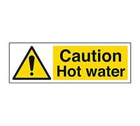 Vsafety 62012 ax-s "Caution Hot Water Sign, paesaggio, 300 mm x 100 mm (confezione da 3)
