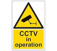 VSafety 63002AU-R'CCTV In Operation' Segnale verticale, 200 mm x 300 mm (confezione da 3)
