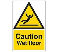 Vsafety 63003 au-s "Caution Wet Floor Sign, ritratto, 200 mm x 300 mm (confezione da 3)