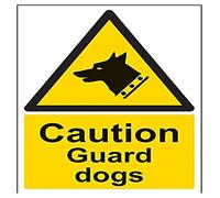 vsafety 63005 au-s "Generale segno di avvertimento pericolo" Cani da guardia, Autoadesivo, ritratto, 200 mm x 300 mm, colore: nero/giallo