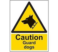 vsafety 63005bc-r "Generale segno di avvertimento pericolo" Cani da guardia, Plastica rigida, verticale, 300 mm x 400 mm, colore: nero/giallo