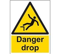 vsafety 63009bc-r "goccia di pericolo Avvertimento generale Sign, Plastica rigida, verticale, 300 mm x 400 mm, colore: nero/giallo