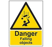 Vsafety 63016bc-s "pericolo caduta di oggetti" Sign, ritratto, 300 mm x 400 mm (confezione da 3)