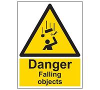 vsafety 63016bc-s "pericolo caduta di oggetti" Warning Sign generale, Autoadesivo, verticale, 300 mm x 400 mm, colore: nero/giallo