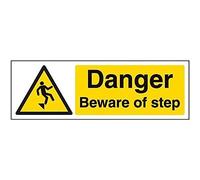 vsafety 63032 ax-s "pericolo Attenzione di Passo" Warning Sign generale, Autoadesivo, paesaggio, 300 mm x 100 mm, colore: nero/giallo