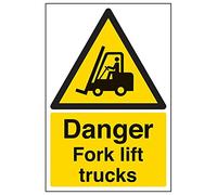 Vsafety 64001bc-r2 pericolo carrelli elevatori, segnale, 300 x 400 mm, 2 mm, in plastica