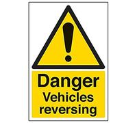 VSafety 64009AU-R'Danger Vehicles - Segnaletica per retromarcia, 200 x 300 mm, confezione da 3