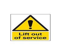 VSafety 65001AN-R'Lift Out Of Service' - Cartello verticale, 150 mm x 200 mm, confezione da 3