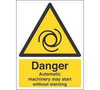 VSafety 65014AN-R'Automatic Machinery Start Without Warning' Segnale, 150 mm x 200 mm (confezione da 3)