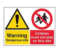 Vsafety 67055bf-s "non pericoloso sito/bambini giocare sul sito" Sign, 400 mm x 300 mm (confezione da 3)