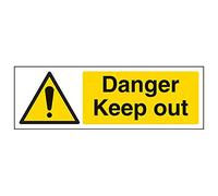 Vsafety 67084 ax-s "danger Keep out" Sign, paesaggio, 300 mm x 100 mm (confezione da 3)