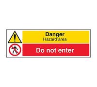 VSafety 67124BP-R'Danger Hazard Area/Do Not Enter', cartello 600 mm x 200 mm (confezione da 3)