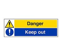 VSafety 67136BP-S'Danger/Keep Out' Segno orizzontale, 600 mm x 200 mm (confezione da 3)