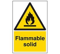 VSafety 69007AU-S'Flammable Solid' Segnaletica verticale, 200 mm x 300 mm (confezione da 3)