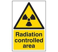 VSafety 6A027AU-R'Radiation Controlled Area' Segnale, verticale, 200 mm x 300 mm (confezione da 3)