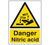 VSafety 6A040AN-R'Danger Nitric Acid' Segnale Ritratto, 150 mm x 200 mm (confezione da 3)