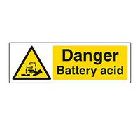 VSafety 6A069AX-S'Danger Battery Acid' Segnale, orizzontale, 300 mm x 100 mm (confezione da 3)
