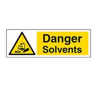 VSafety 6A071AX-R'Danger Solvents' Segnale, orizzontale, 300 mm x 100 mm (confezione da 3)