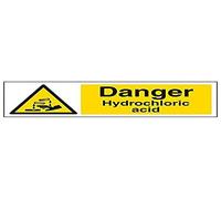 VSafety 6A077AX-R'Danger - Segnaletica con acido cloridrico, 300 x 100 mm, confezione da 3