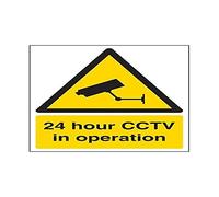 Vsafety 6E001 A4 24 ore CCTV in segno di funzionamento, 210 mm x 297 mm (A4)