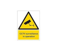 VSafety 6E010BC-S'Circuit Surveillance Camera In Operation' Sign, 300 mm x 400 mm (confezione da 3)