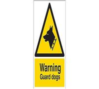 vsafety 6e014bc-r "Cani da guardia di avvertimento segno sicurezza, Plastica rigida, verticale, 300 mm x 400 mm, colore: nero/giallo