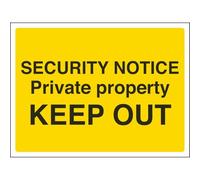 Vsafety 6e019ar-r "private PROPERTY Keep out" Sign, paesaggio, 200 mm x 150 mm (confezione da 3)