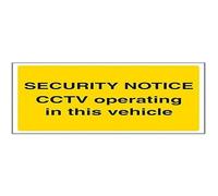 vsafety 6e048ar-s "segnale di avvertenza di sicurezza CCTV che operano in questo veicolo", vinile autoadesivo, orizzontale, 200 mm x 150 mm, colore: nero/giallo