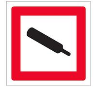 Vsafety 6e058af-s "Gasses sotto pressione" Sign, quadrato, 100 mm x 100 mm (confezione da 3)