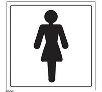 vsafety 71048 at-s generale "Donna WC porta segno, vinile autoadesivo, quadrato, 200 mm x 200 mm, colore: nero