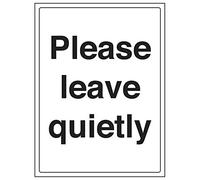Vsafety 72015bc-s "si prega di lasciare Quietly Sign, ritratto, 300 mm x 400 mm (confezione da 3)