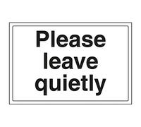 Vsafety 72031ba-r "si prega di lasciare Quietly Sign, paesaggio, 300 mm x 200 mm (confezione da 3)