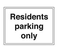Vsafety 74011bf-s "Residents parking only Sign, paesaggio, 400 mm x 300 mm (confezione da 3)