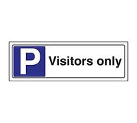 Vsafety 74033 ax-r "visitatori Only Sign, paesaggio, 300 mm x 100 mm (confezione da 3)