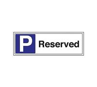 vsafety 74036bj-r generale segnale di parcheggio, "Riservato, Plastica rigida, paesaggio, 450 mm x 150 mm, colore: nero/blu