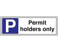 vsafety 74040bj-s generale Porta permesso di parcheggio segno, Solo", Autoadesivo, paesaggio, 450 mm x 150 mm, colore: nero/blu