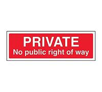 Vsafety 76023 ax-r "private, no pubblico Right of way" Sign, 300 mm x 100 mm (confezione da 3)